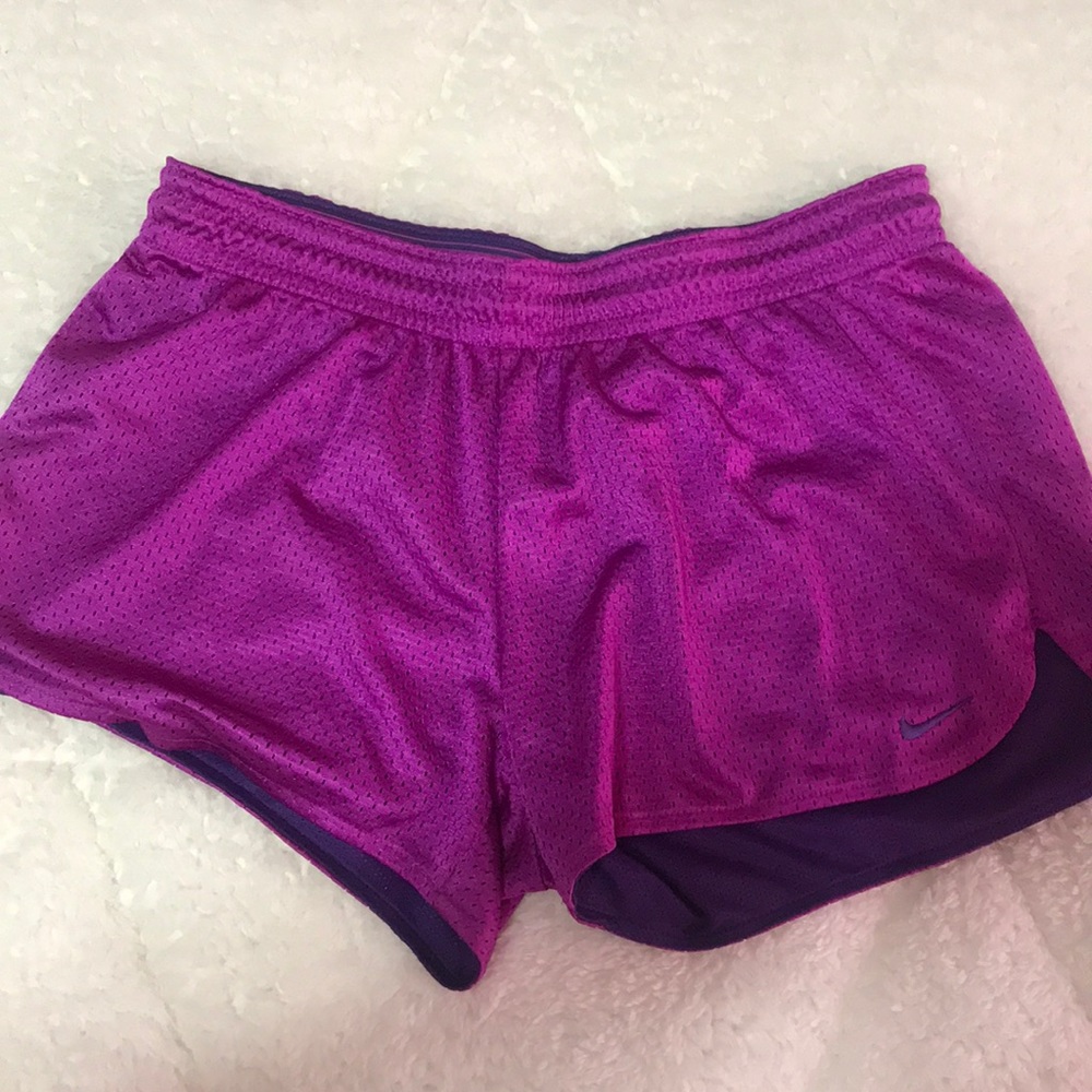 Purple Nike shorts